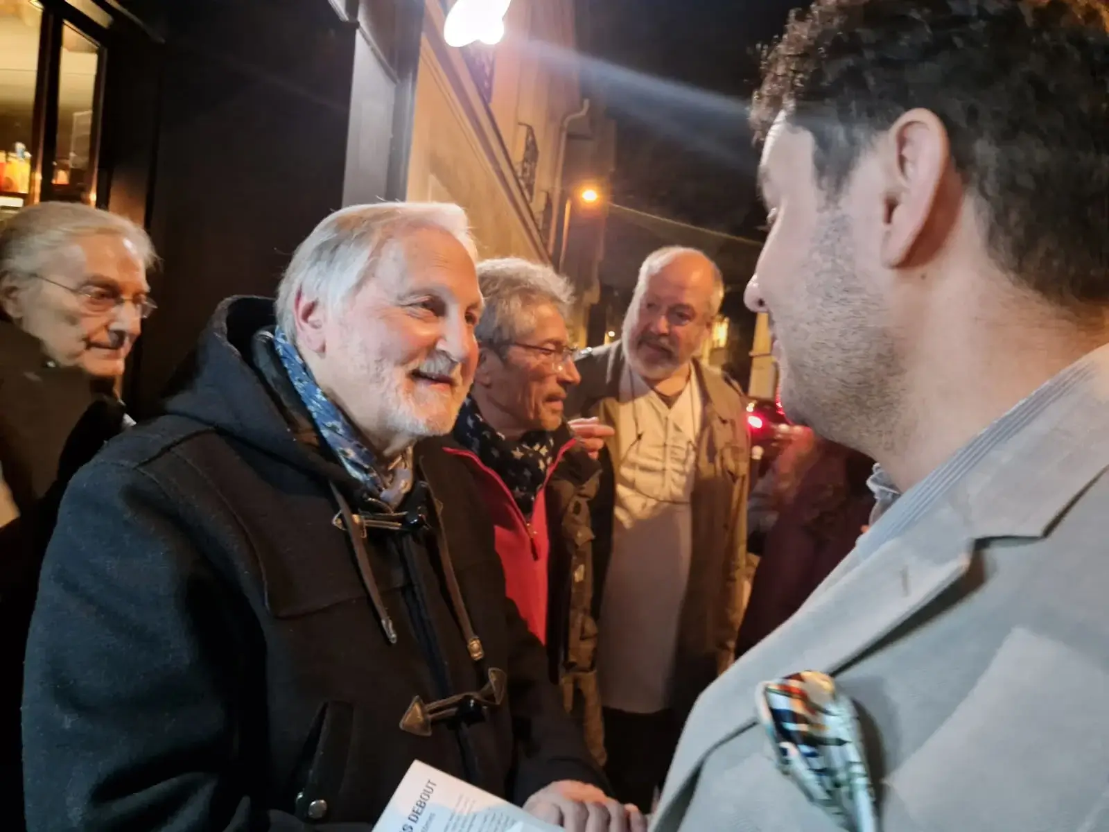 Maxime Guyot au Bal Blomet, échange avec Jean-Jacques Debout Maxime Guyot au Bal Blomet, échange avec Jean-Jacques Debout